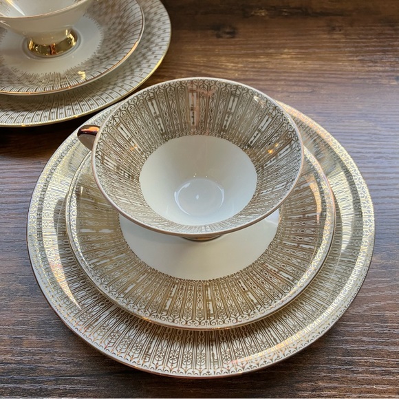 Bavaria | Vtg Gold Plated Set of 2 plates & cups - Picture 4 of 15